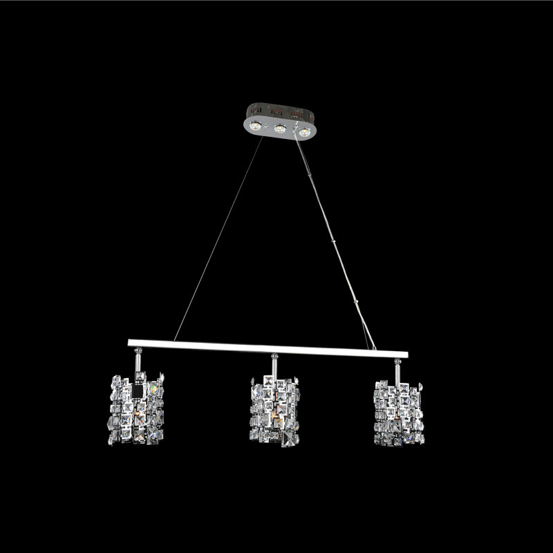 Allegri Dolo 6 Light Clear/Chrome Kitchen Island Pendant Wayfair
